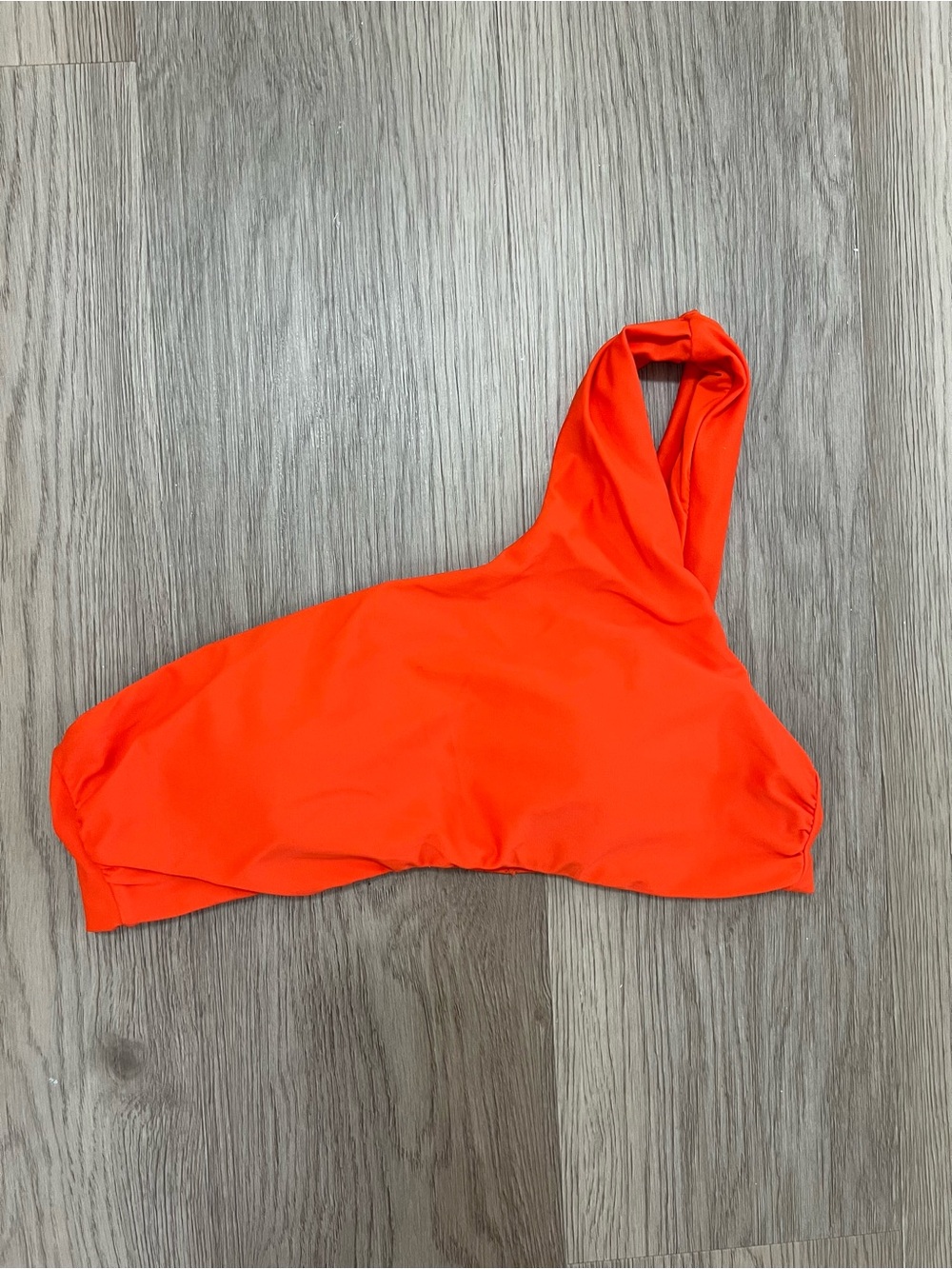 Anthropologie Nikki One Shoulder Bikini Top Orange Red Size Large